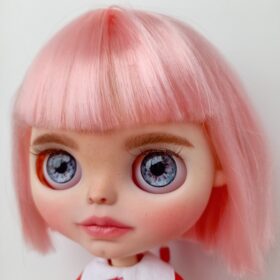 Blythe doll custom with pink hair