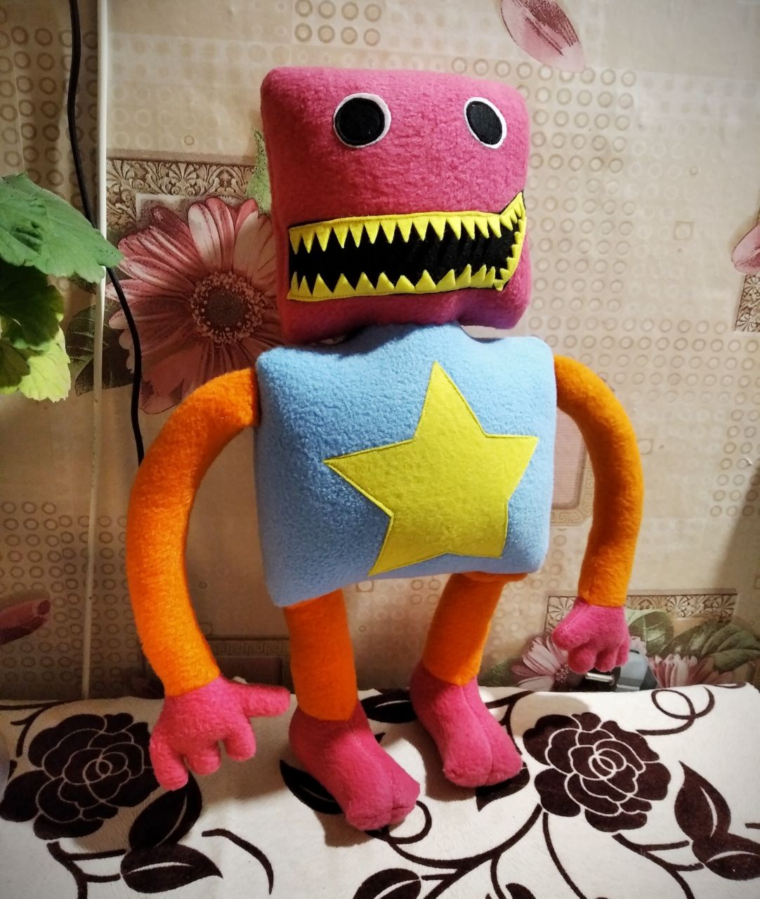 Boxy Boo Plush Toy, Collection Dolls, Red Robot Plush