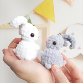Crochet Amigurumi pattern Rabbit keychain