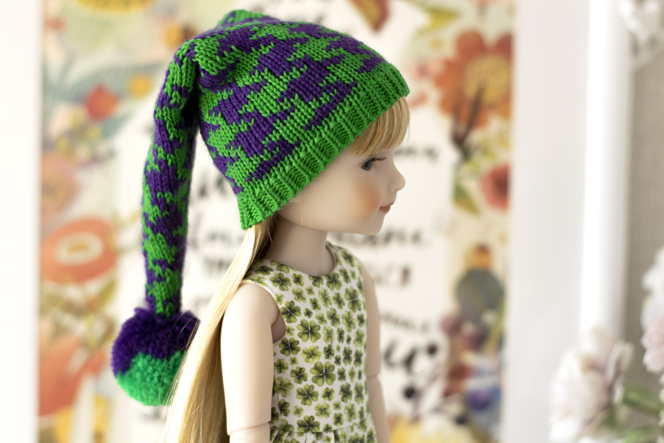 Hat for doll Ruby Red Fashion Friends for St. Patrick's Day