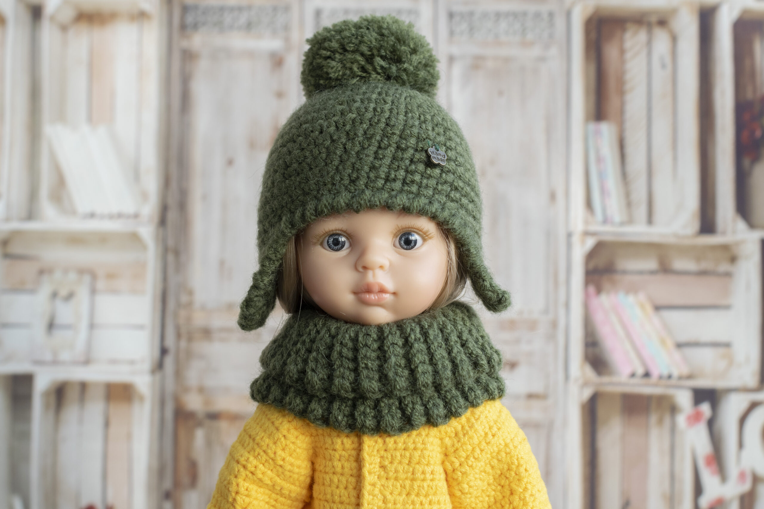 Hat and snood for doll Paola Reina, Siblies, Dumplings 5 DSC 1086 scaled