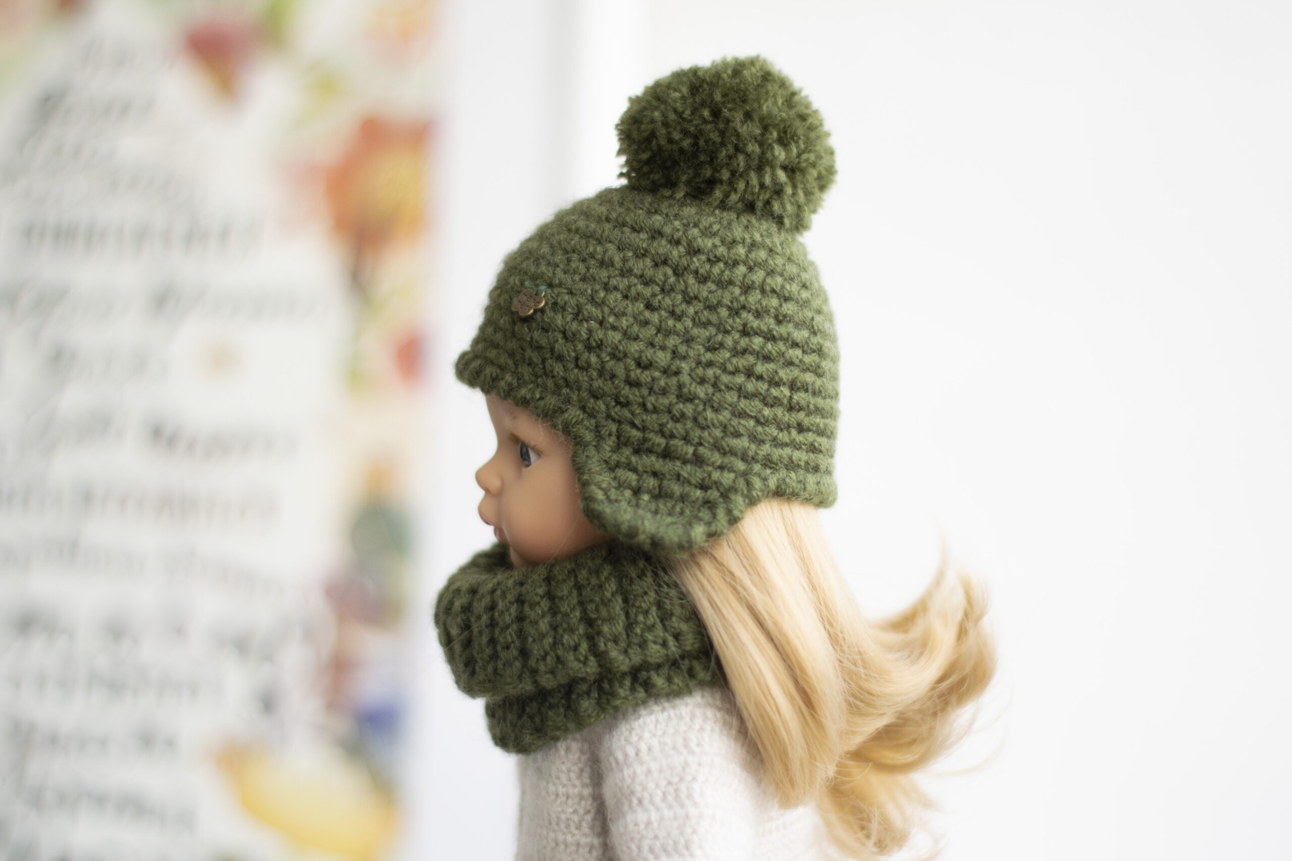 Hat and snood for doll Paola Reina, Siblies, Dumplings 2 DSC 1223 scaled