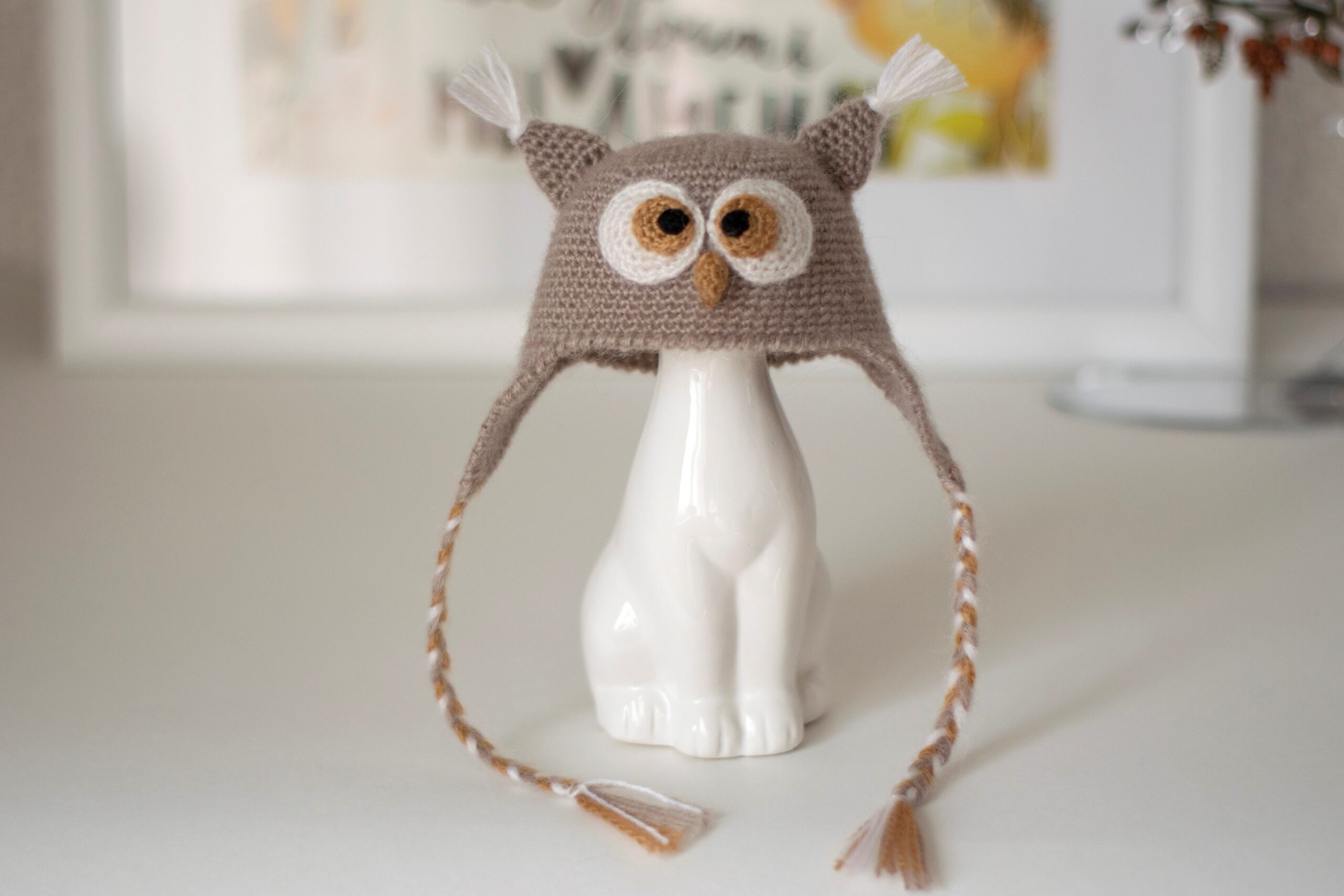 Owl hat helmet for doll Paola Reina, Siblies, Dumplings 3 DSC 1241а scaled