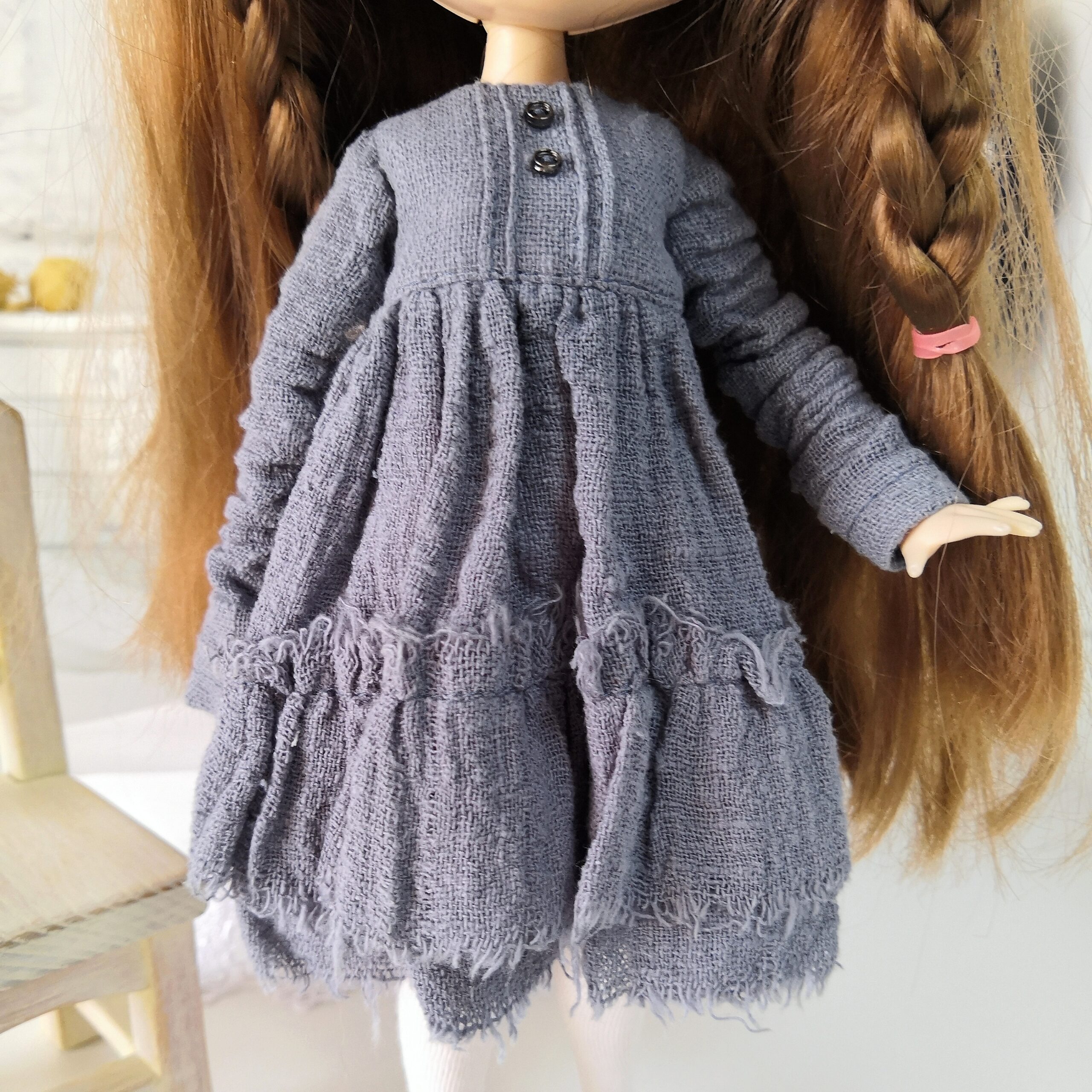 ob24 Lamb Wool Patchwork Sweatshirt 30cm 1/6 Blythe Doll Dress Up Clothes