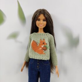 Barbie squirrel sweater