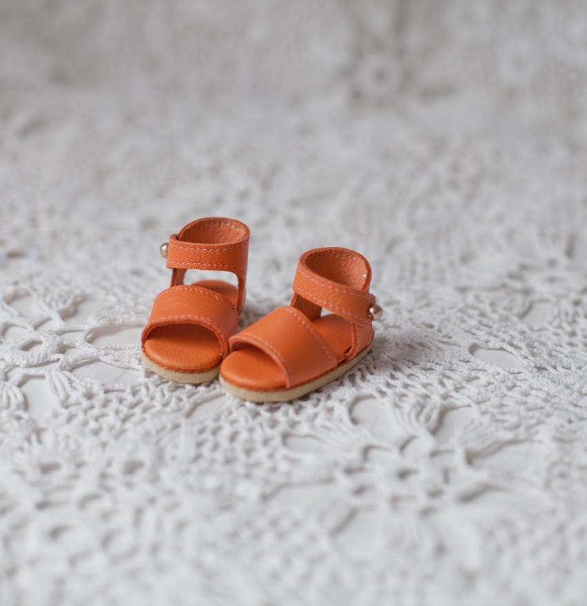 Children's Sandals With Velcro Hearts Beige Havana