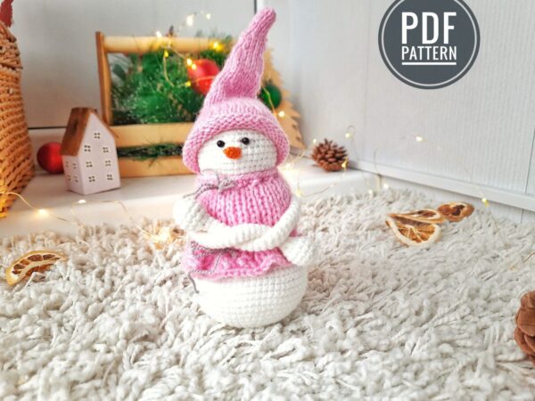 amigurumi snowman crochet pattern