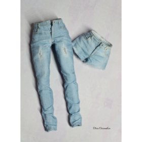 Denim jeans and shorts for Adonis doll