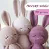Crochet bunny toy pattern, sleeping toy