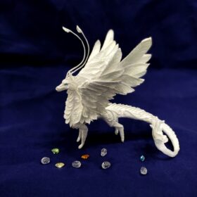 White dragon. Fantasy sculpture