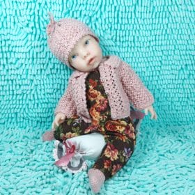 Elegant Doll Clothes Set for 17-Inch (44 cm) Reborn Dolls – Vintage Floral Style