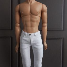IT homme doll realistic white jeans