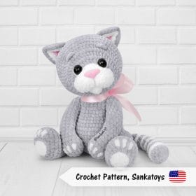 plush cat crochet pattern