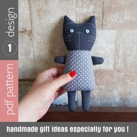 Cat doll sewing pattern