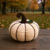 Crochet pumpkin amigurumi pattern for Halloween, handmade fall decor