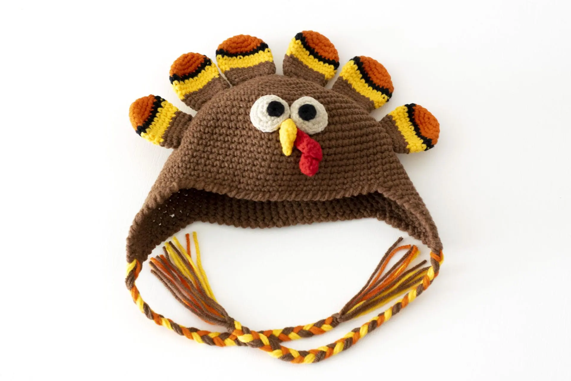 Crocheted turkey hat for 18" American girl dolls (AG doll) 1 dsc 1186.jpg