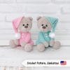 plush bear in pajamas crochet pattern