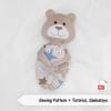 Sewing pattern bear in pants