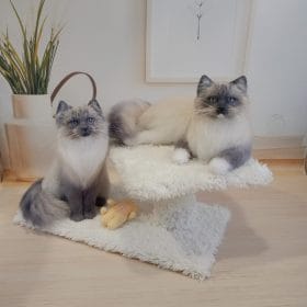 Custom Miniature realistic crochet Ragdoll cats