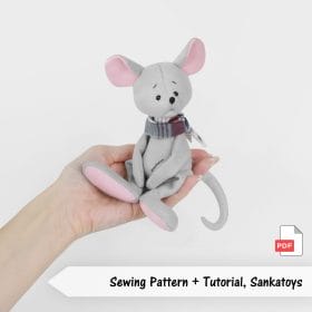 Sewing pattern Mouse