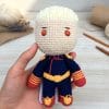 Homelander crochet pattern, The Boys amigurumi tutorial, superhero crochet doll design