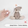 Sewing pattern bear snowman