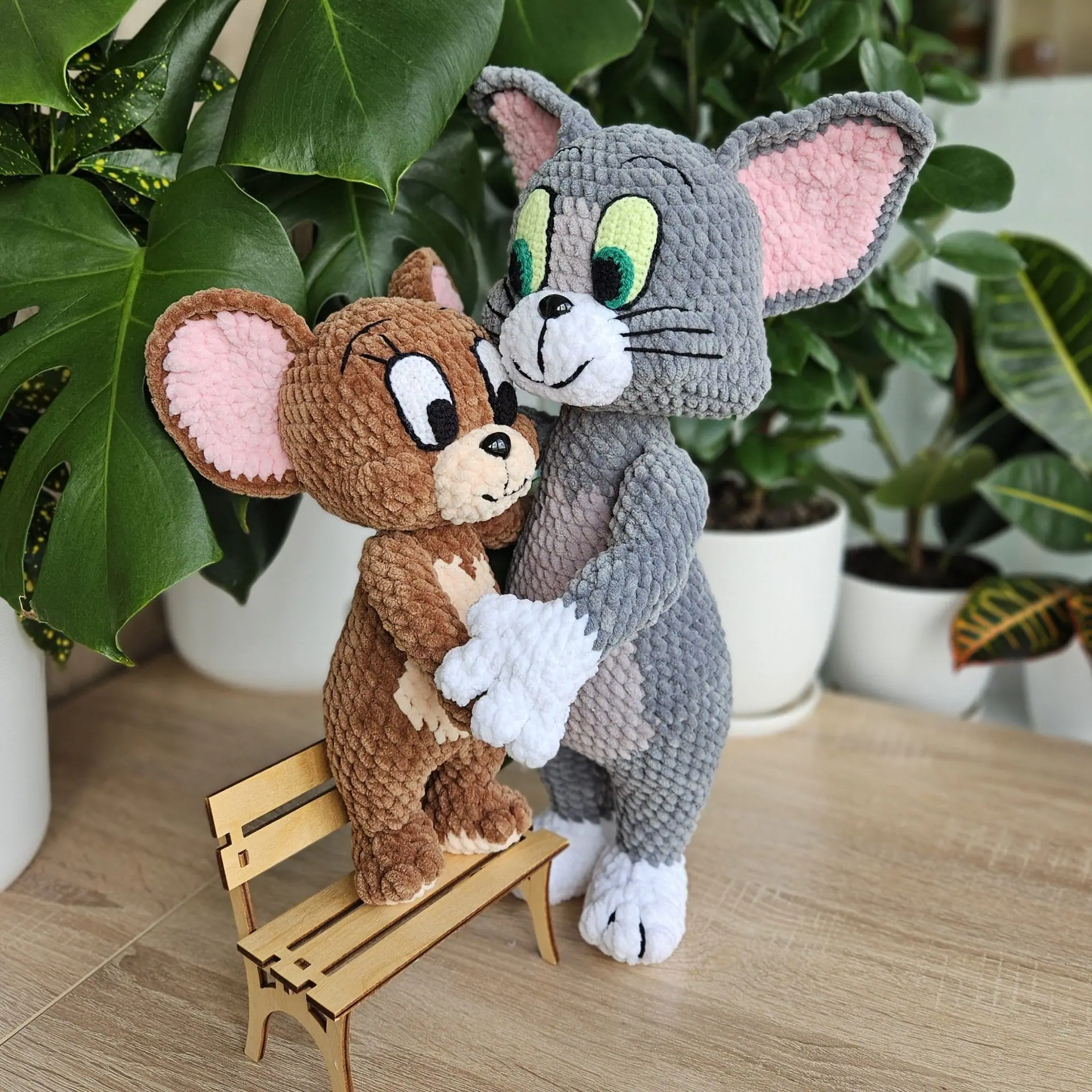 TOM and JERRY crochet patterns set, Tom cat and Jerry mouse 3 Crochet Tom and jerry pattern