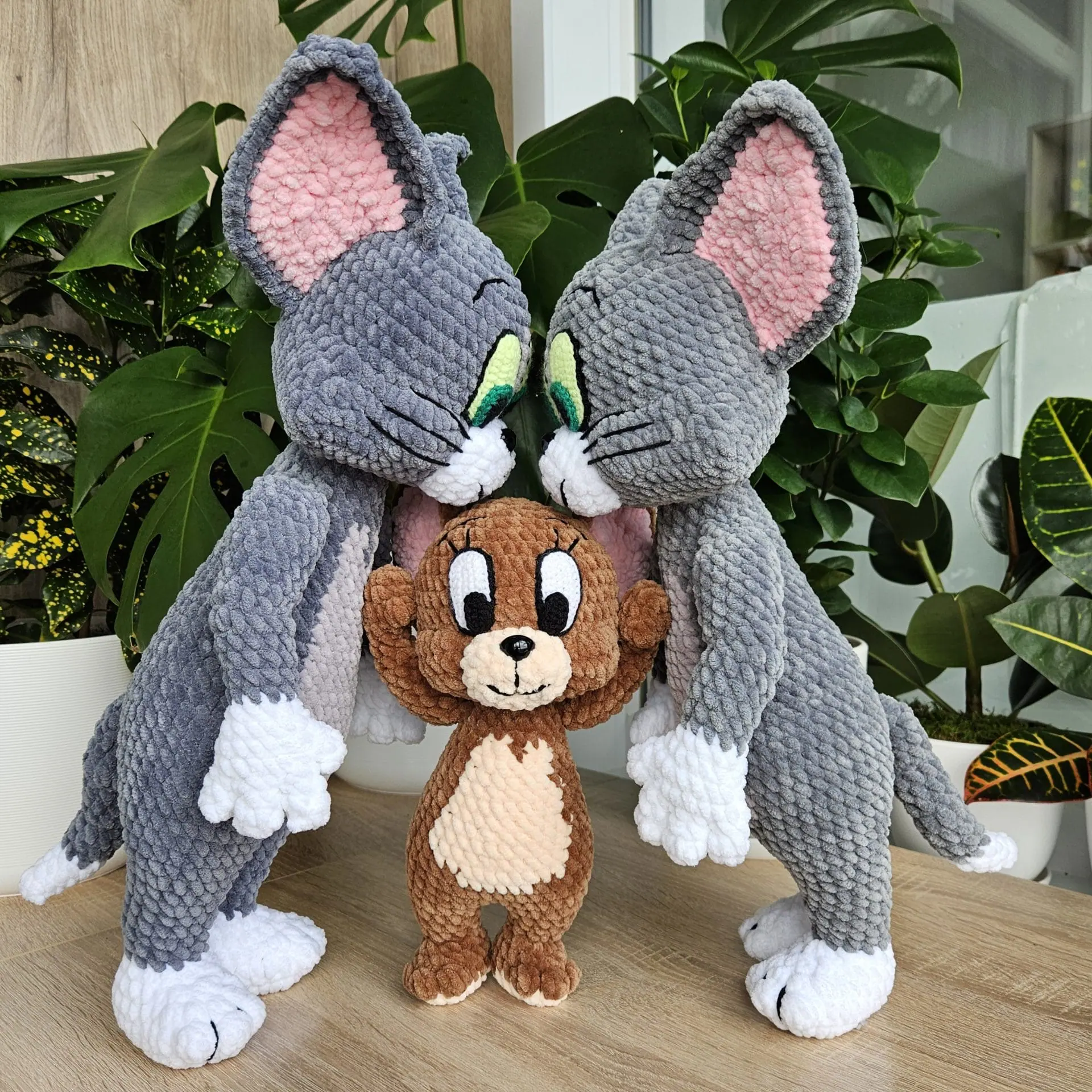 TOM and JERRY crochet patterns set, Tom cat and Jerry mouse 2 Crochet Tom and jerry pattern