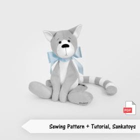Sewing pattern cat