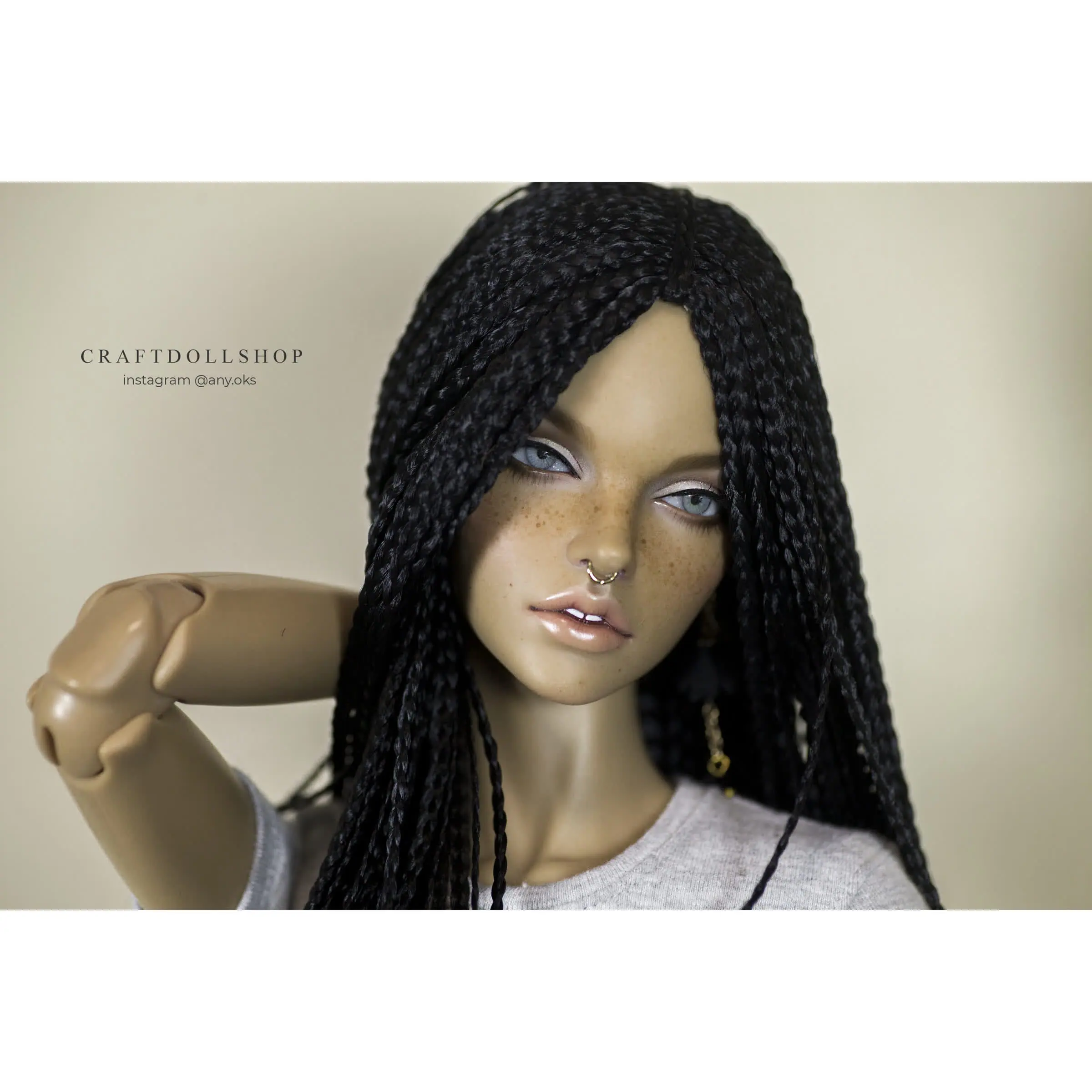 BJD Zi-Zi wig Black, medium long, for head 8-9 (20,5cm) 5 8.jpg