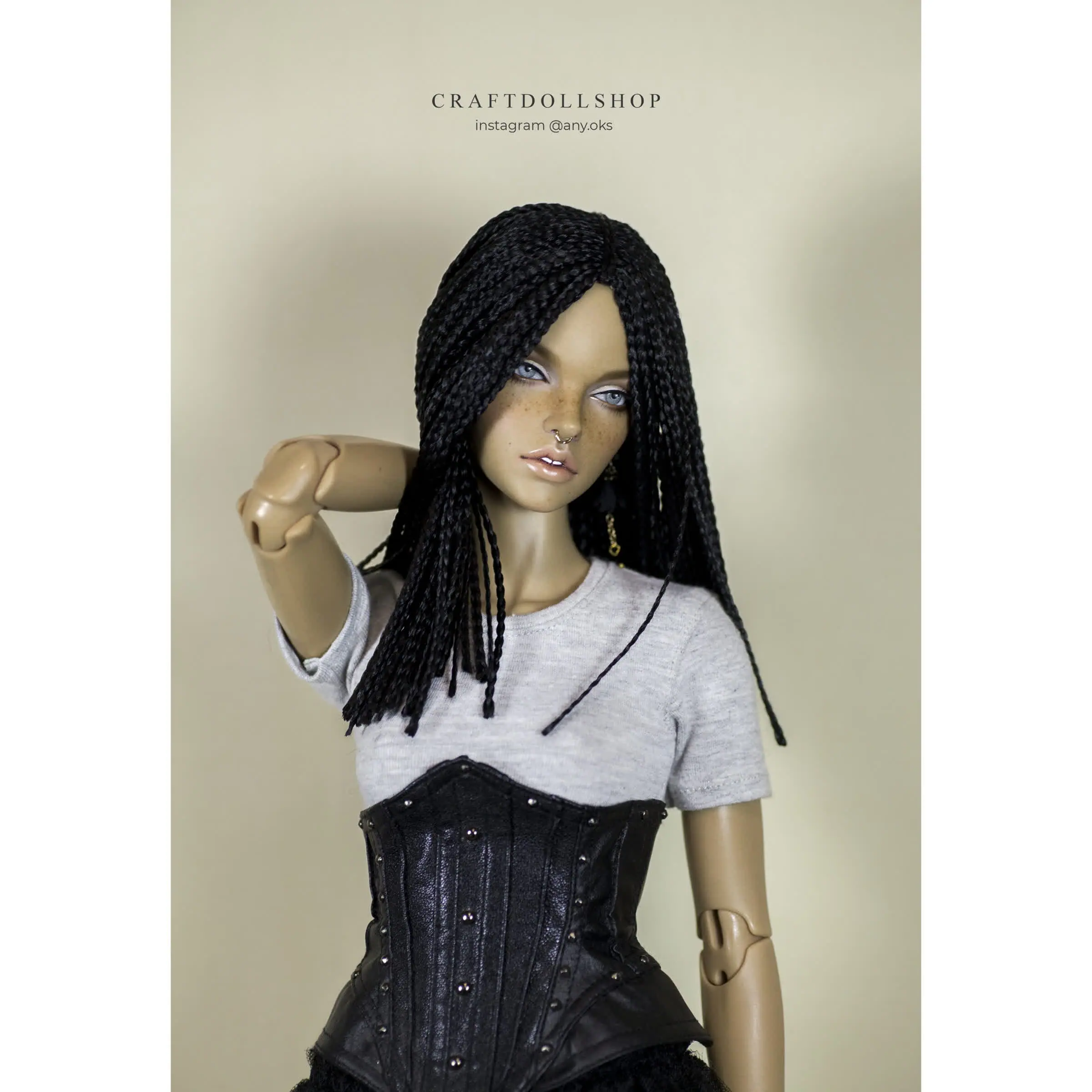 BJD Zi-Zi wig Black, medium long, for head 8-9 (20,5cm) 4 9.jpg