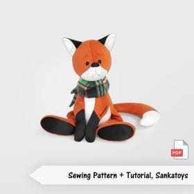 Sewing pattern fox