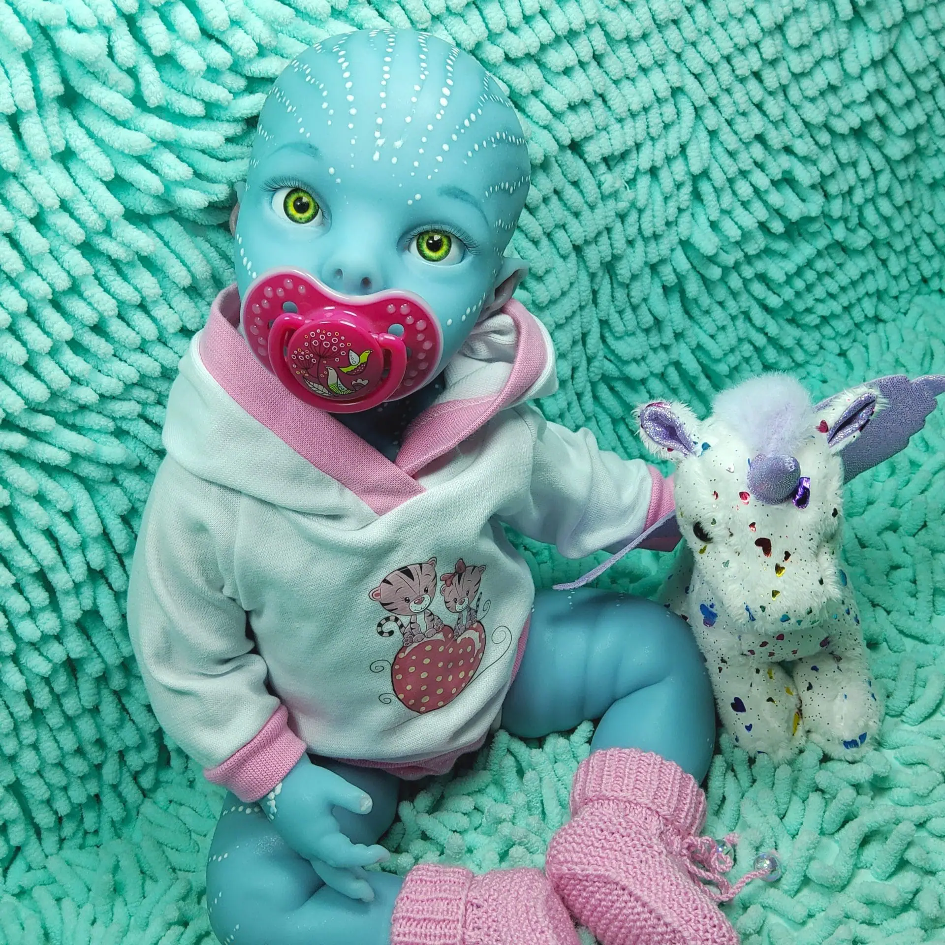 Full Silicone Reborn Doll Avatar Girl 17 Inch 4 Full silicone Avatar baby doll in gift box