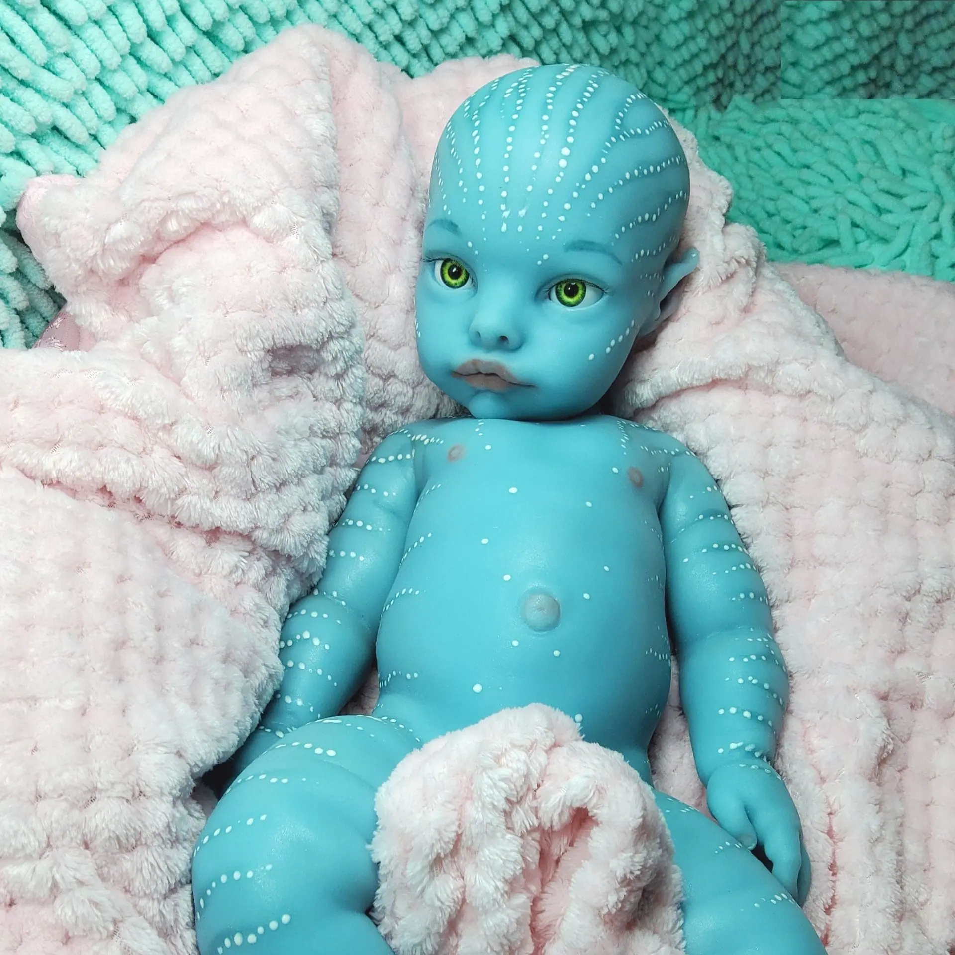 Full Silicone Reborn Doll Avatar Girl 17 Inch 11 Back view of full silicone Avatar baby doll