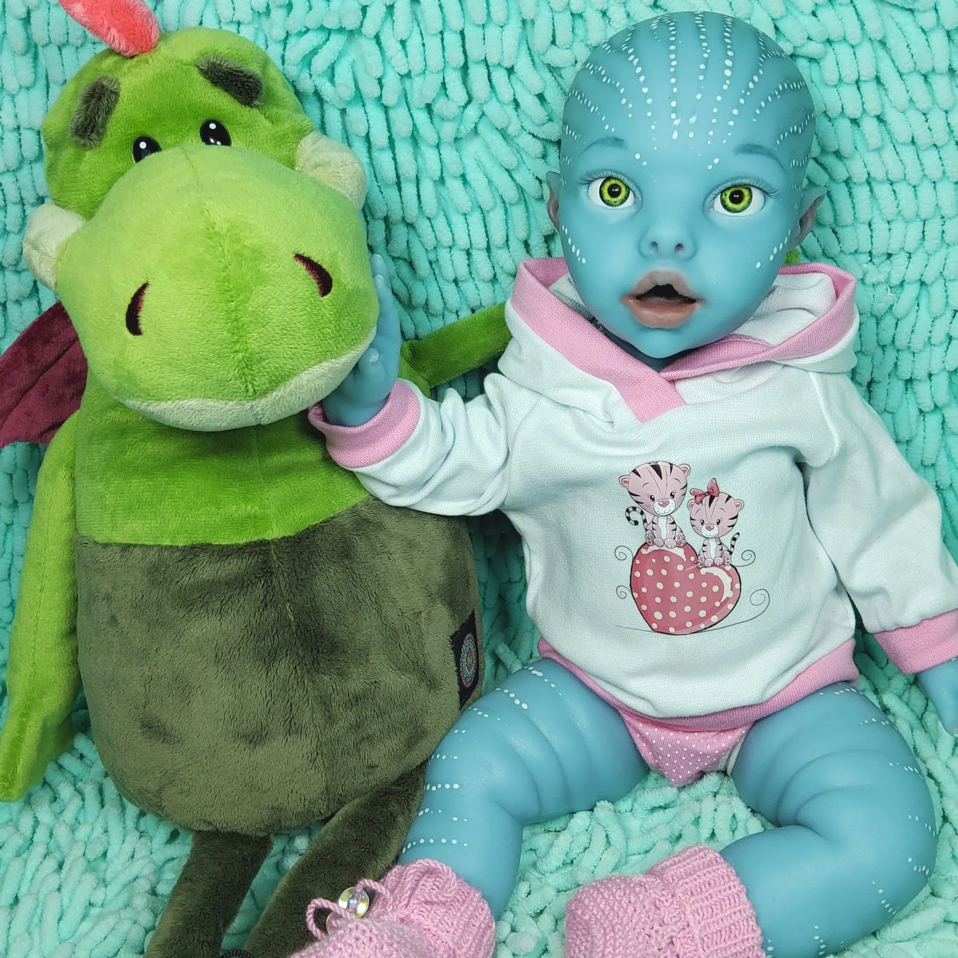 Full Silicone Reborn Doll Avatar Girl 17 Inch 5 Silicone Avatar reborn baby doll girl fantasy style