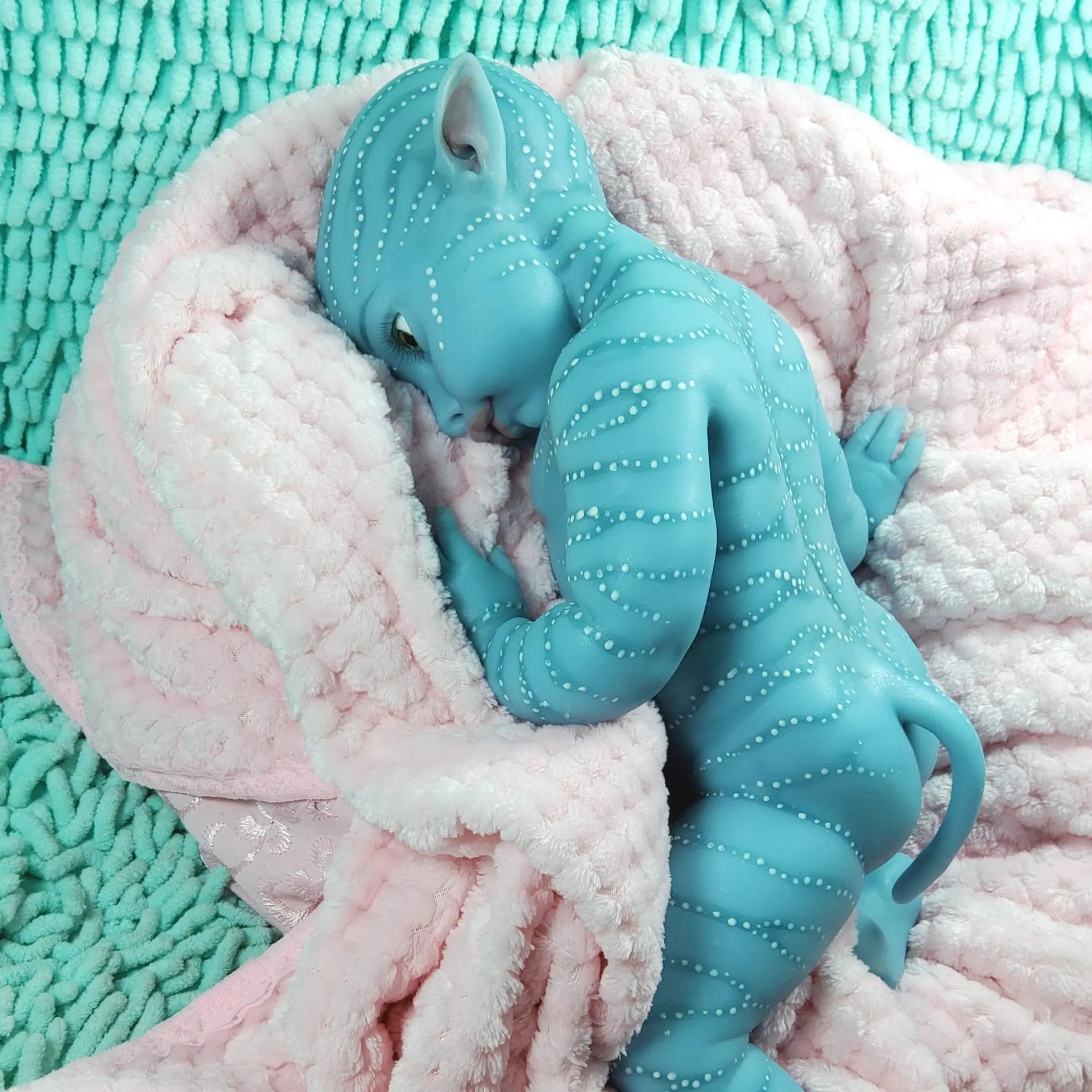 Full Silicone Reborn Doll Avatar Girl 17 Inch 6 Handmade full silicone Avatar reborn baby doll girl
