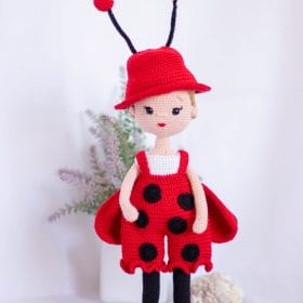 Crochet cute ladybug doll