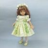 Little Darling green smocked dress with heart embroidery