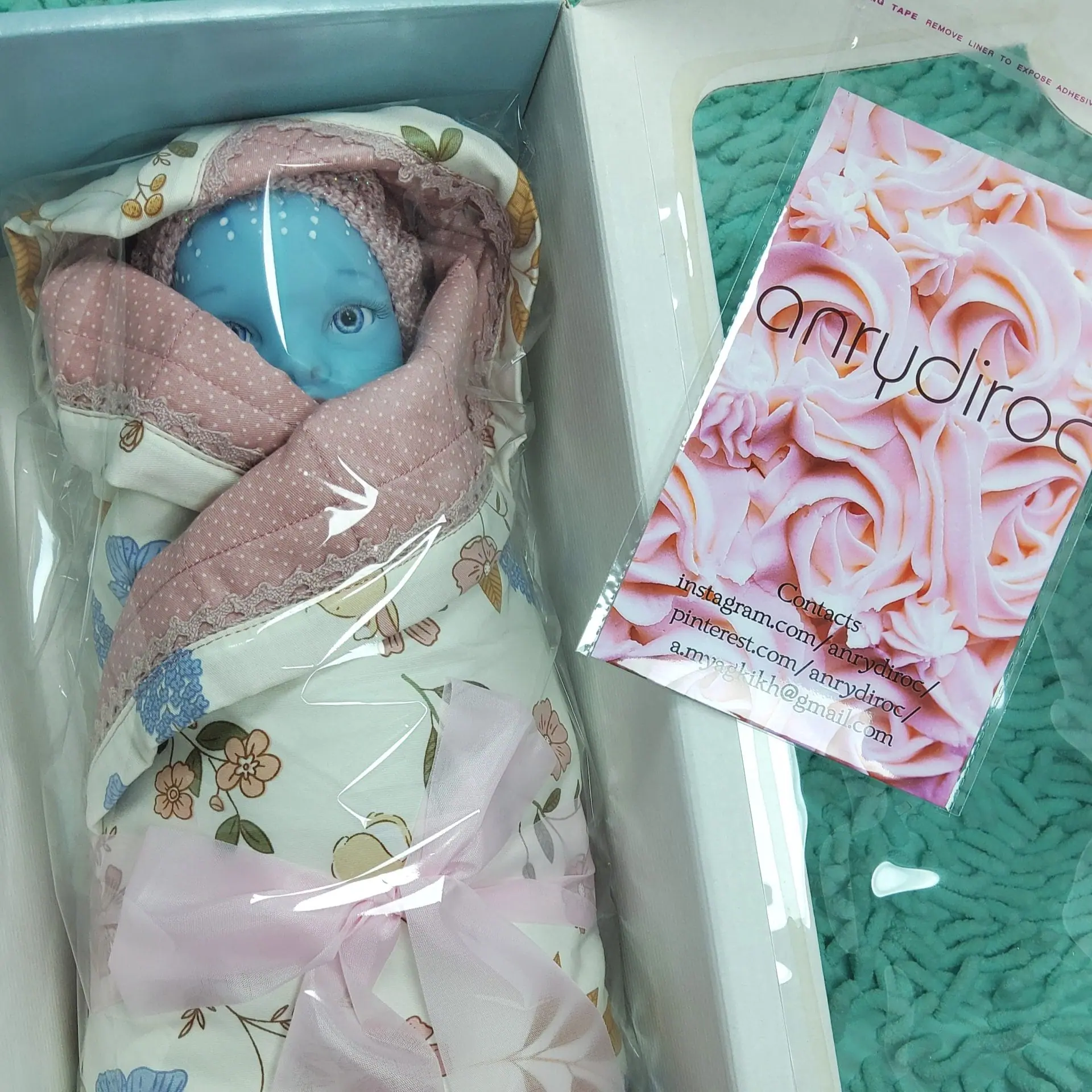 Superb silicone doll avatar baby girl 13 inch 14 Full silicone Avatar baby doll girl with blue skin