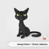 Sewing pattern black cat