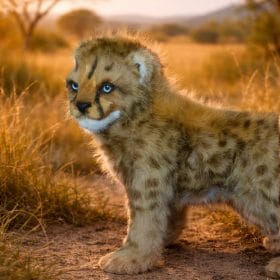Realistic Cheetah Cub Plush