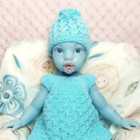 Full silicone reborn avatar baby girl doll 9 inches