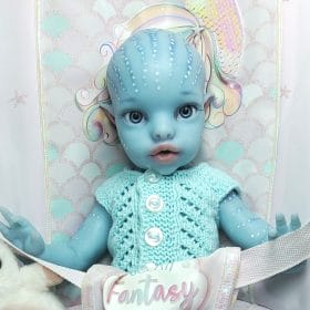 Full silicone Avatar baby doll in gift box
