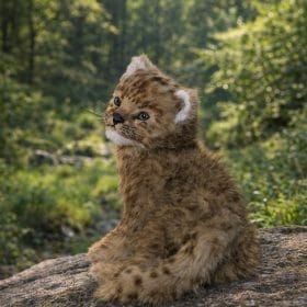 Realistic Leopard Cub Plush