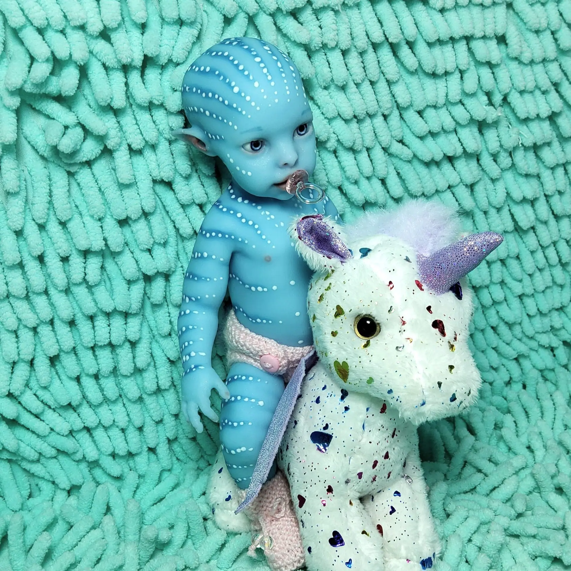 Amazing silicone reborn avatar baby girl 22 cm 3 Small full silicone avatar baby doll