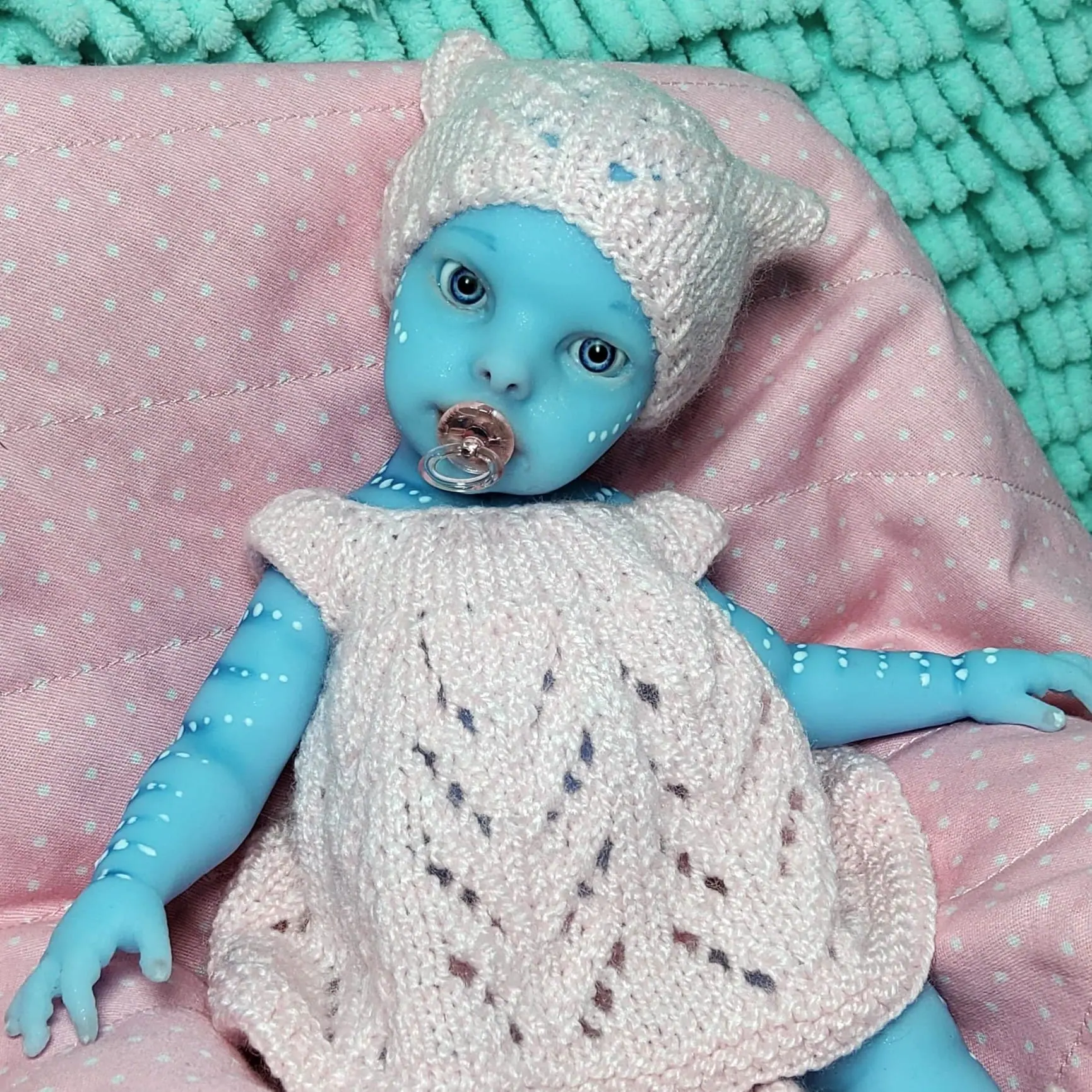 Amazing silicone reborn avatar baby girl 22 cm 14 Fantasy silicone avatar baby girl doll