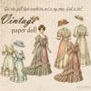paper doll with vintage outfits