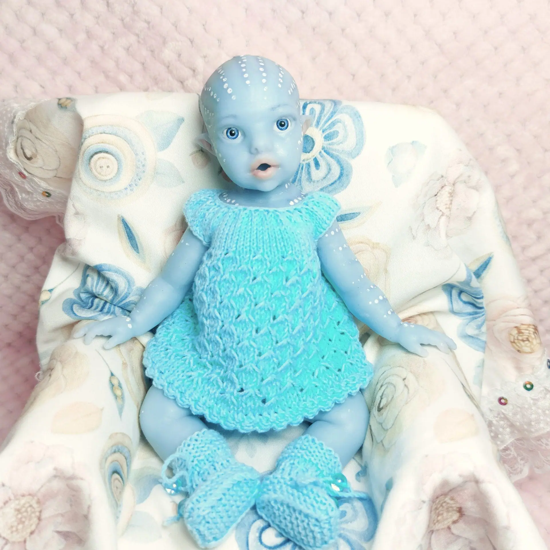 Amazing Silicone Doll Girl Avatar 9 Inches 10 Handmade full silicone avatar baby doll