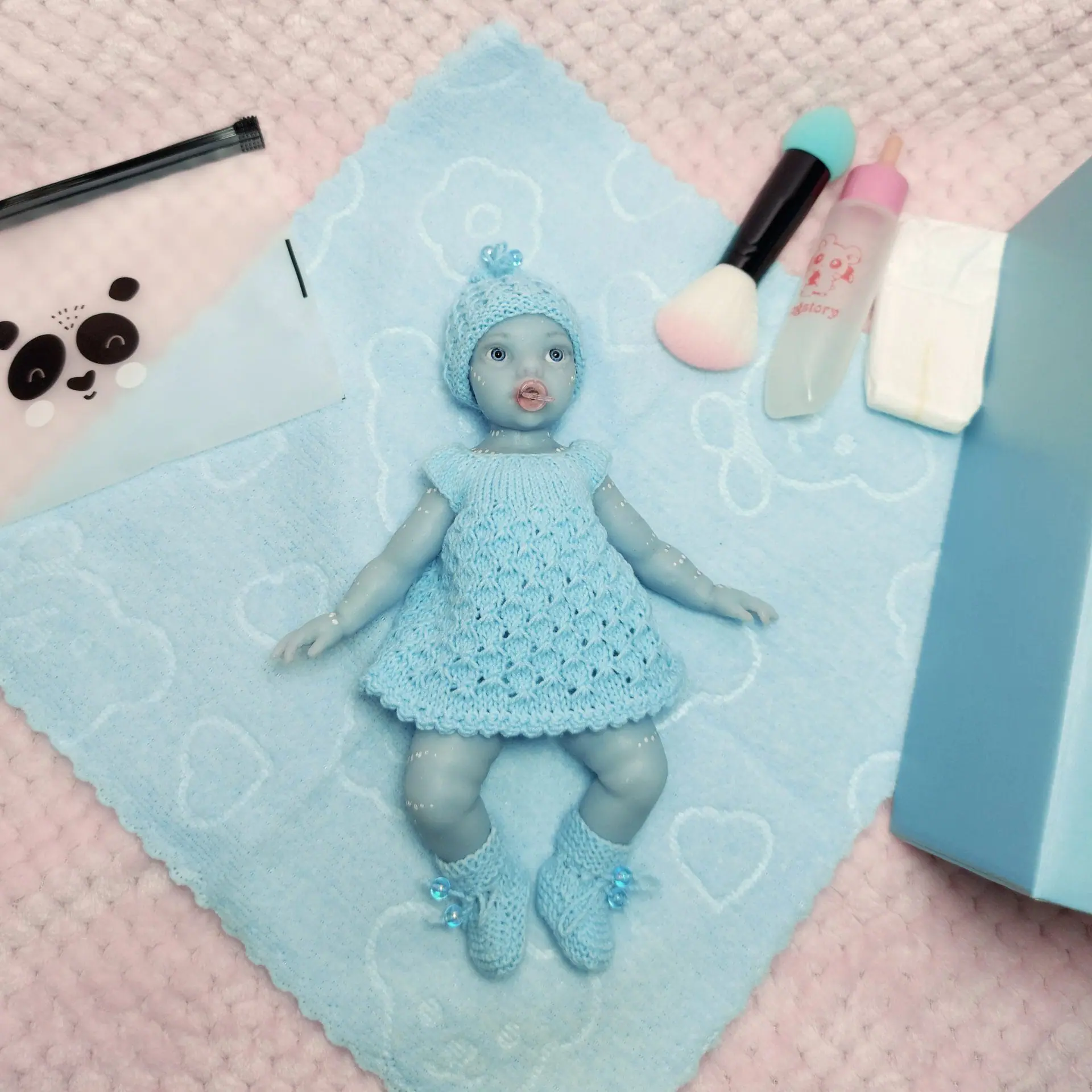 Amazing Silicone Doll Girl Avatar 9 Inches 16 Small full silicone avatar baby doll