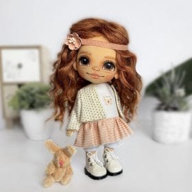 Gold textile doll